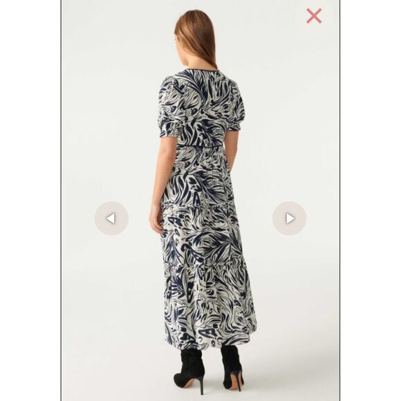 Ba&sh Calas Abstract Print Midi Dress Size XS - Picture 5 of 8